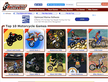 Tablet Screenshot of motorcyclegames.com